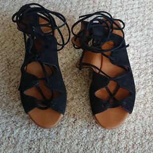 See by Chloé Liana Suede Gladiator Sandals size 38.5